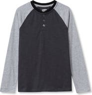 Lands' End Boys Long Sleeve Striped Henley
