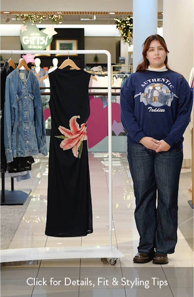 Rebecca Floral Placement Sleeveless Midi Dress, sales video thumbnail