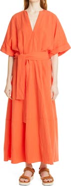 Vince Cuff Sleeve Belted Dress