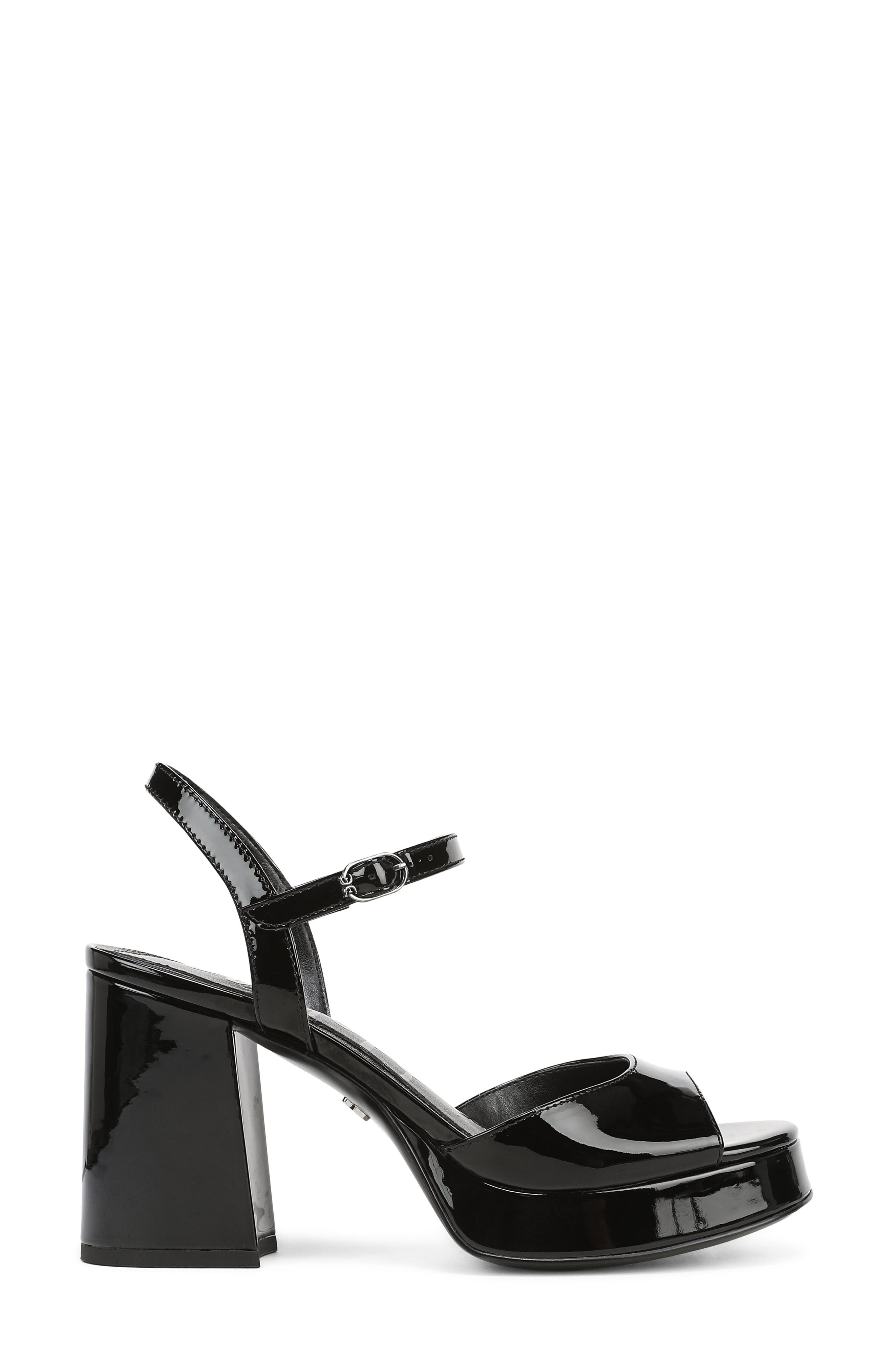 Fleur Platform Sandal, Alternate, color, BLACK PATENT