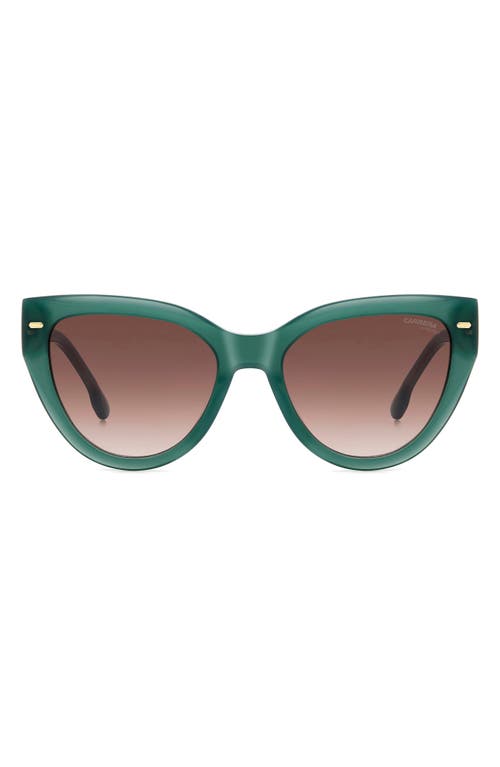 Carrera Eyewear 55mm Gradient Cat Eye Sunglasses in Green/Brown Gradient 