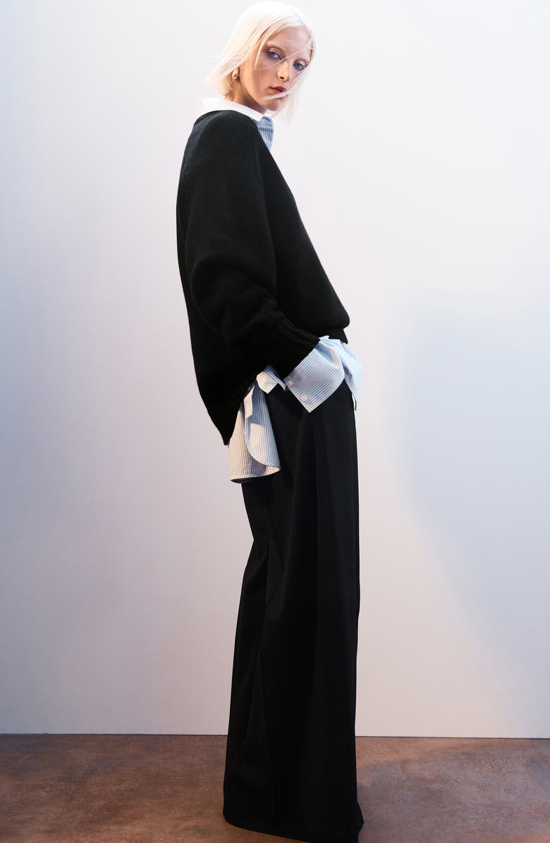 COS Pinstripe Trousers, Alternate, color, 