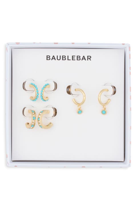 Got the Blues Set of 3 Huggie Hoop Earrings