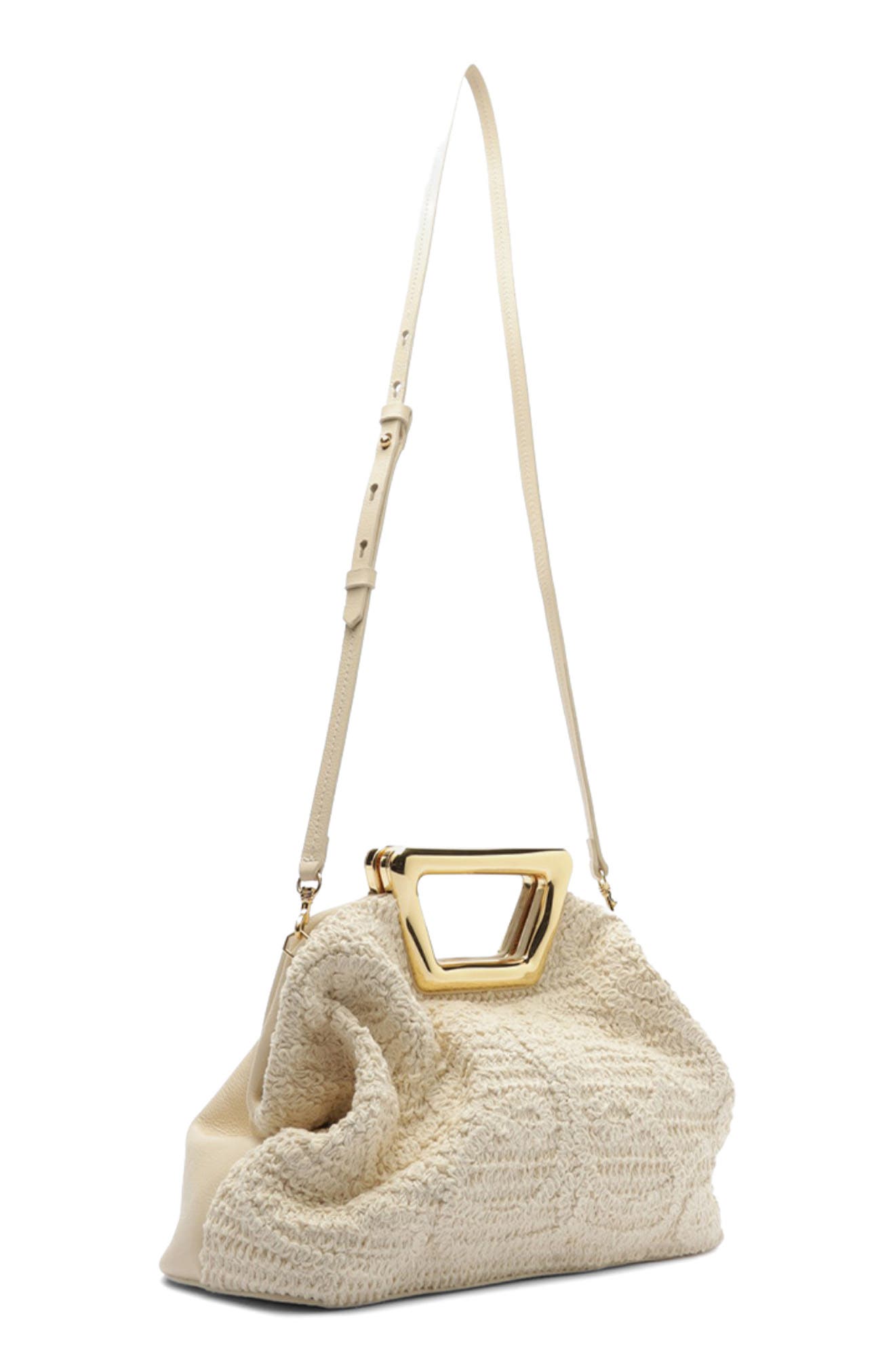 Arezzo Amelia Medium Open Stitch Crossbody Bag, Alternate, color, Cru/ Panacota