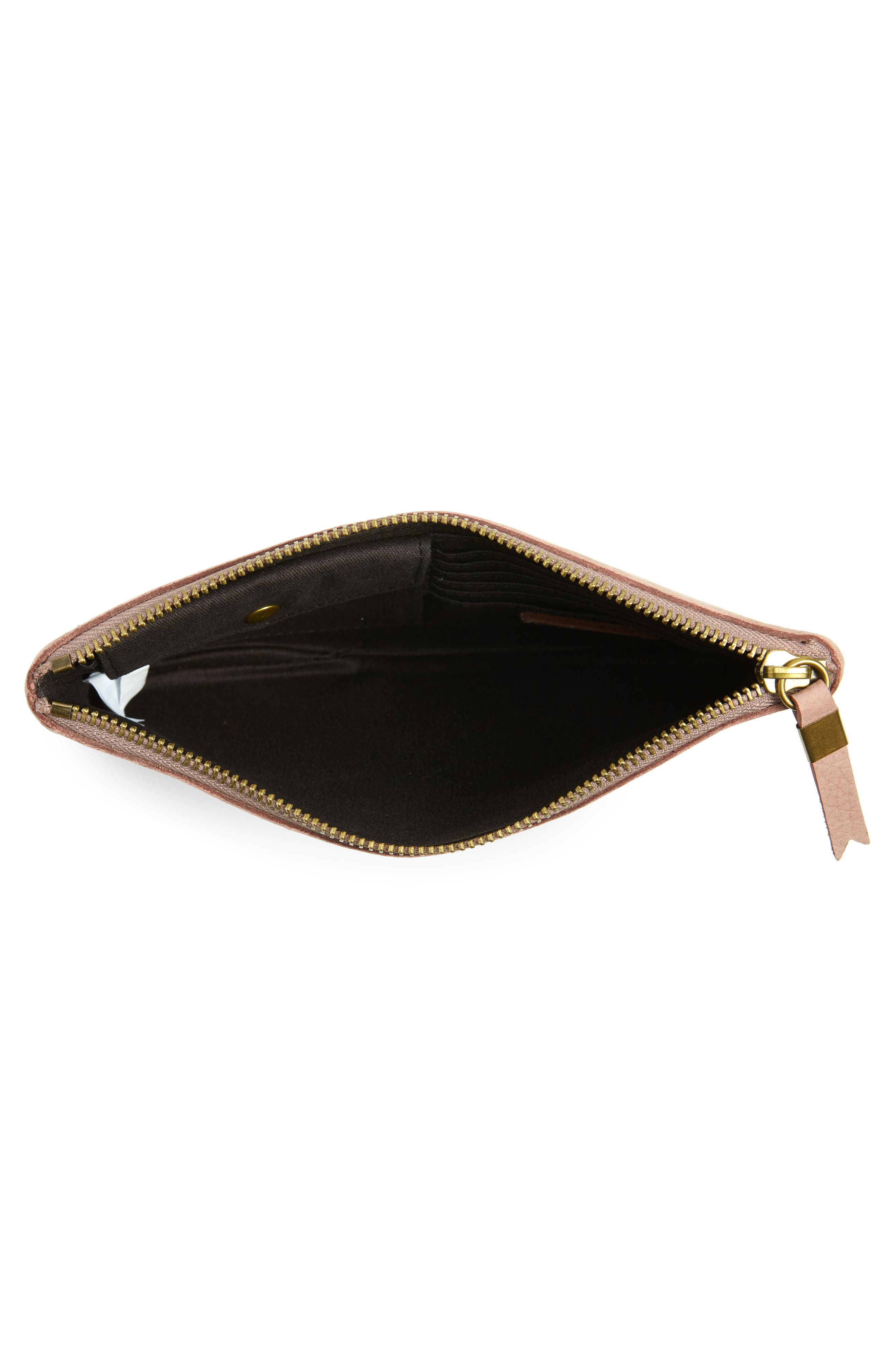 The Leather Pouch Clutch, Alternate, color, FLAG PURPLE