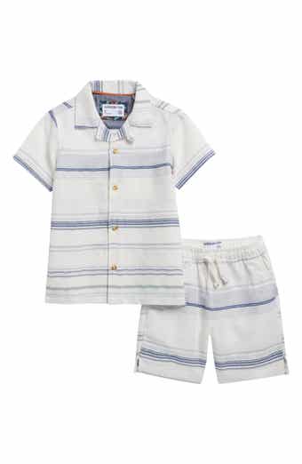 Sovereign Code Kids' Hartman Plus Passport Stripe Camp Shirt & Shorts Set