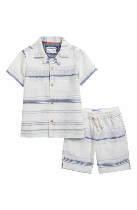 Sovereign Code Kids' Hartman Plus Passport Stripe Camp Shirt & Shorts Set