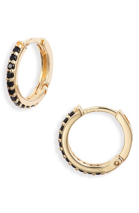 Noiré Cubic Zirconia Huggie Hoop Earrings