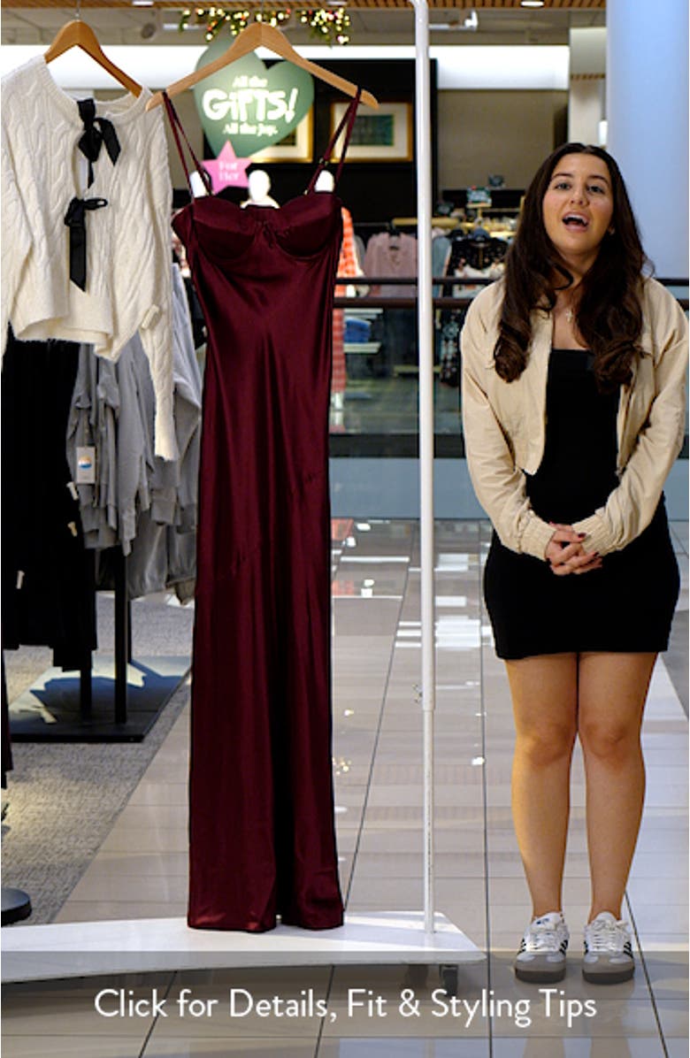 Sayla Underwire Bias Cut Silk Mermaid Gown, sales video thumbnail