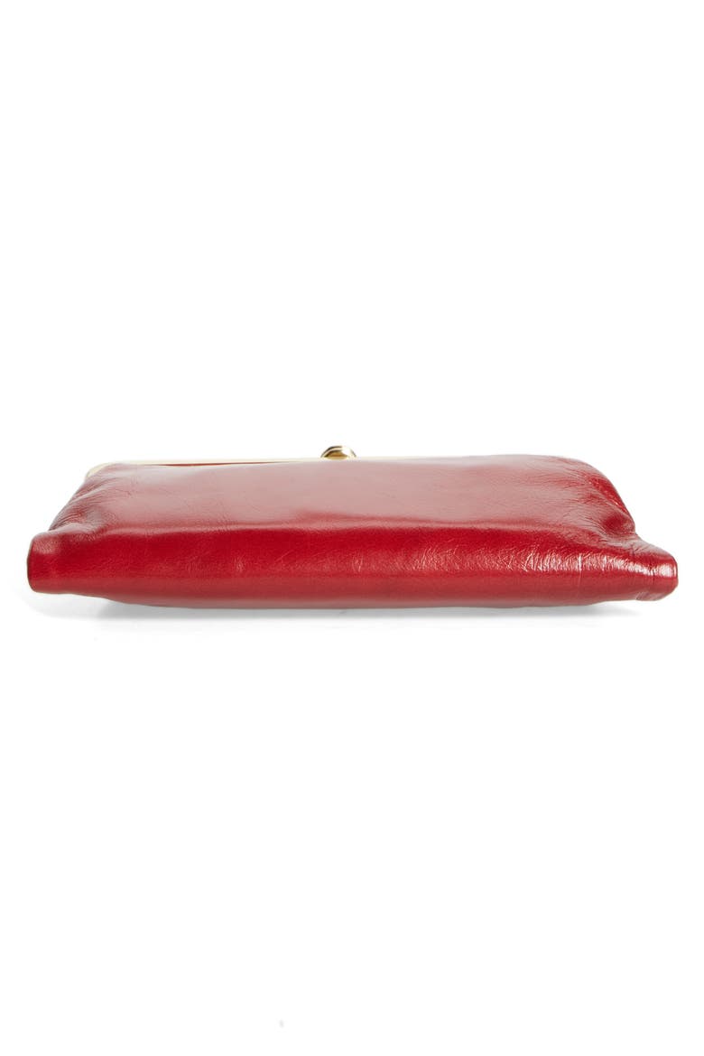 Suzette Calfskin Leather Wallet, Alternate, color, CARDINAL
