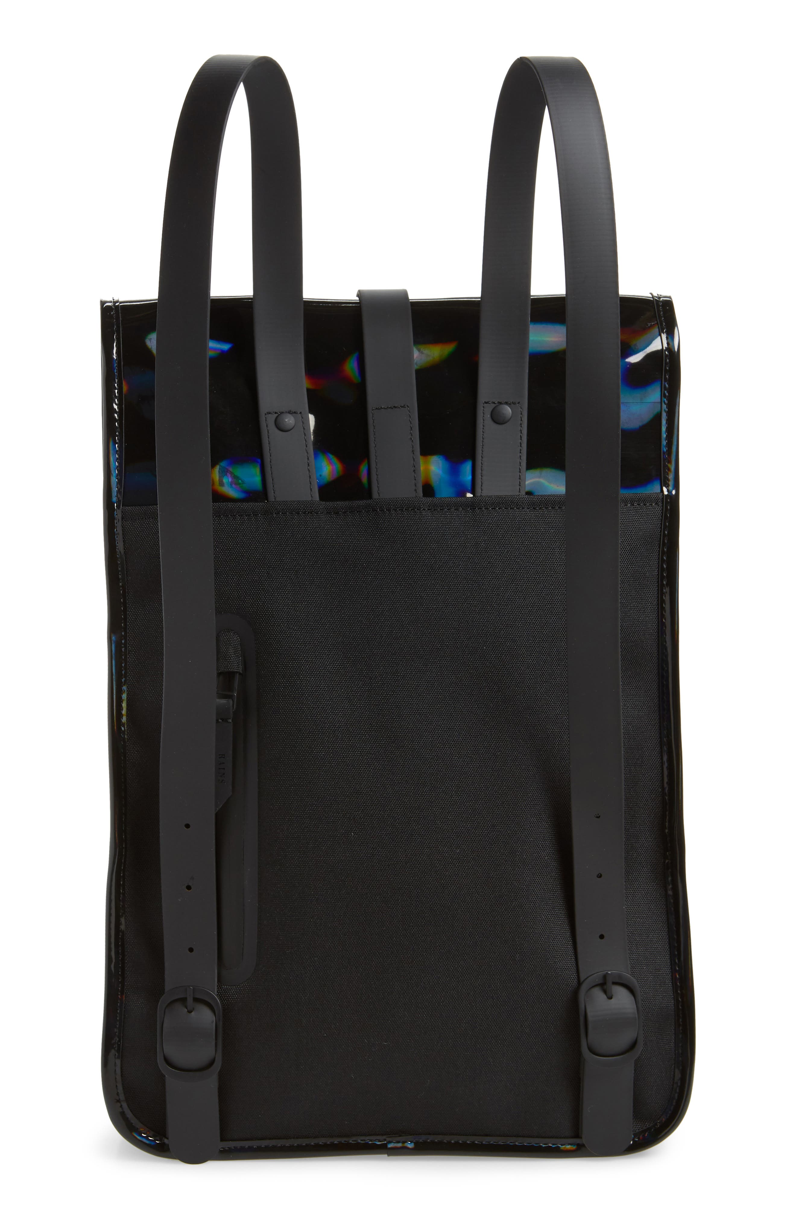 Rains Mini Waterproof Holographic Backpack, Alternate, color, 