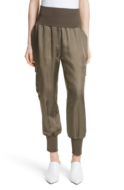 Giles Cupro Crop Cargo Joggers