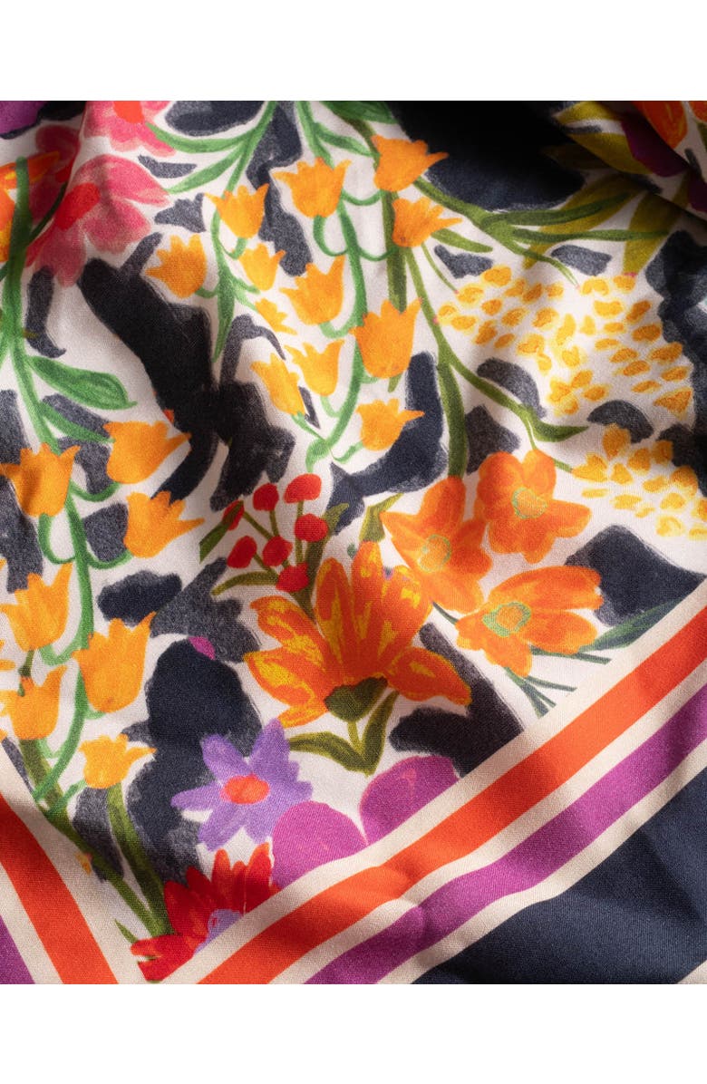 Change of Scenery Melanie Border Print Pareo Cover-Up, Alternate, color, Gardenia