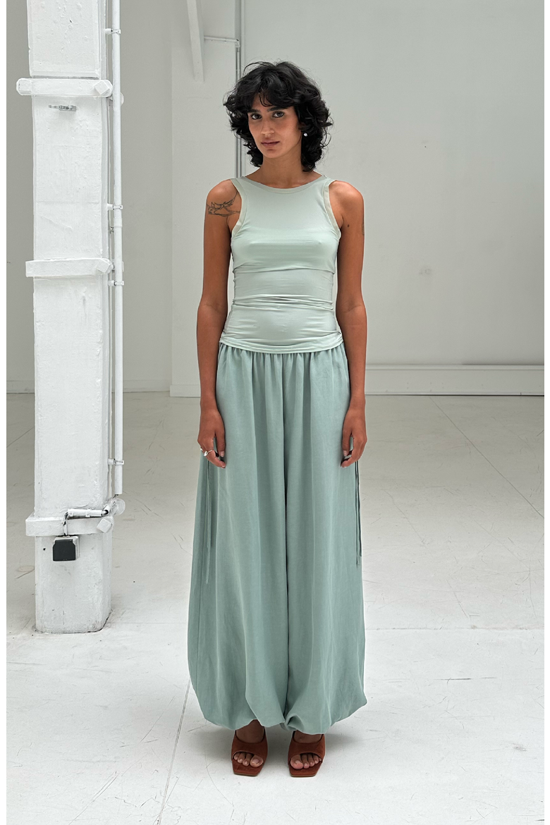 Hedda Trousers, Alternate, color, Sage Green