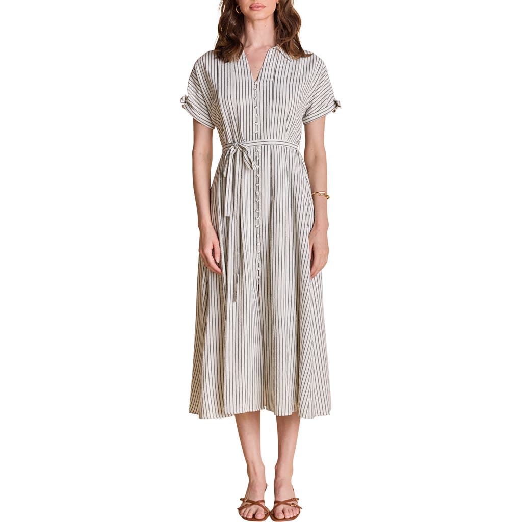 ENGLISH FACTORY ENGLISH FACTORY STRIPE MIDI SHIRTDRESS