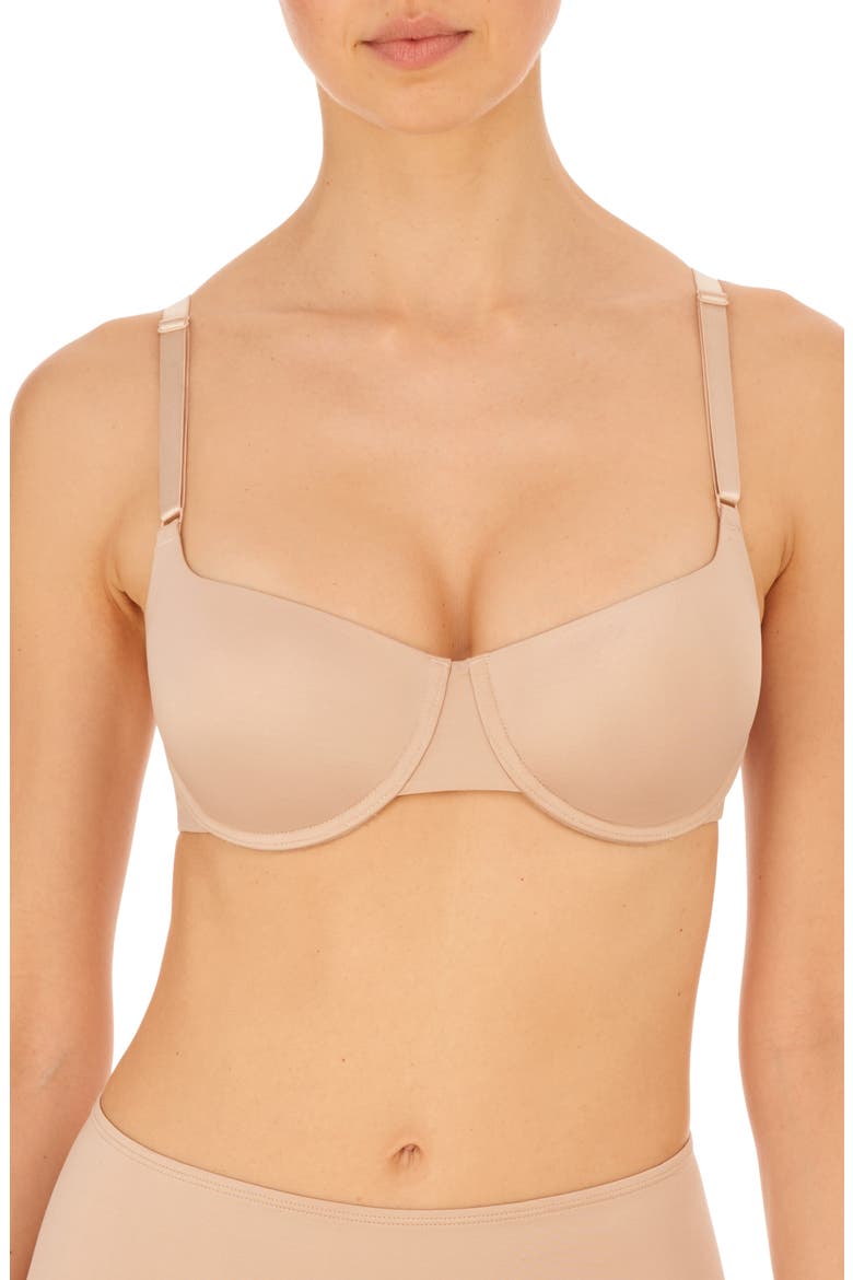 Liquid Underwire Balconette Push-Up Bra, Main, color, LIGHT MOCHA