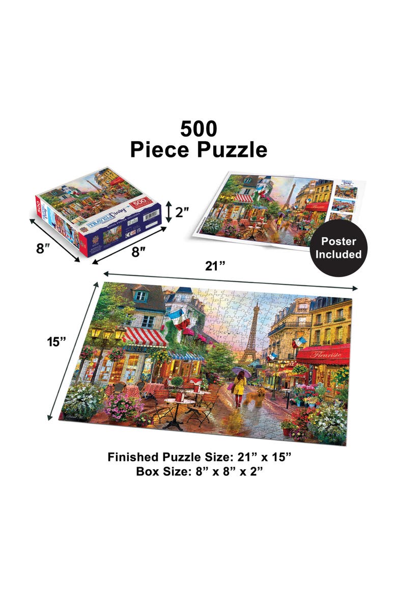 Parisian Charm 500 Piece Jigsaw Puzzle, Alternate, color, Multicolor
