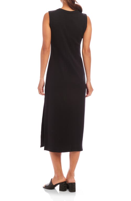 Karen Kane Sleeveless Rib Midi Dress In Black