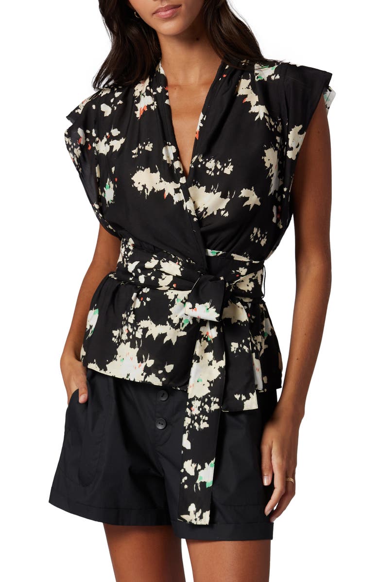 Joie Ashlene Wrap Top, Main, color, 