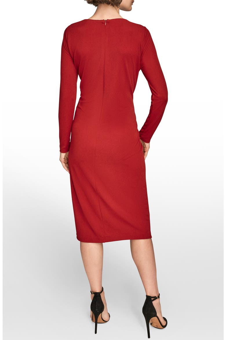 Long Sleeve Sheath Dress, Alternate, color, METROPOLITAN RED