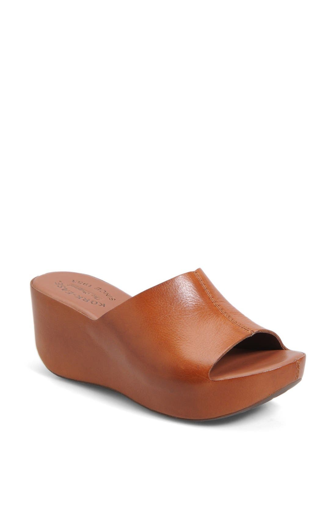 'Greer' Wedge Sandal, Main, color, AVANA RUST F/G