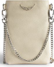 Zadig & Voltaire Rock Pebbled Leather Phone Pouch