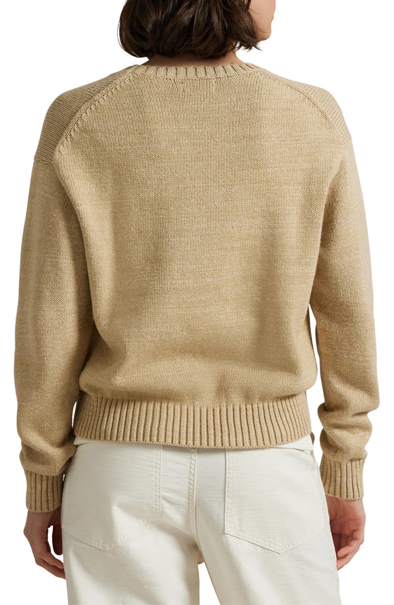 Polo Ralph Lauren Polo Bear Embroidered Cotton Crewneck Sweater, Alternate, color,