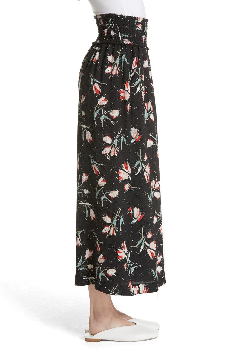 Rebecca Taylor Ikat Floral Stretch Silk Pants, Alternate, color, 