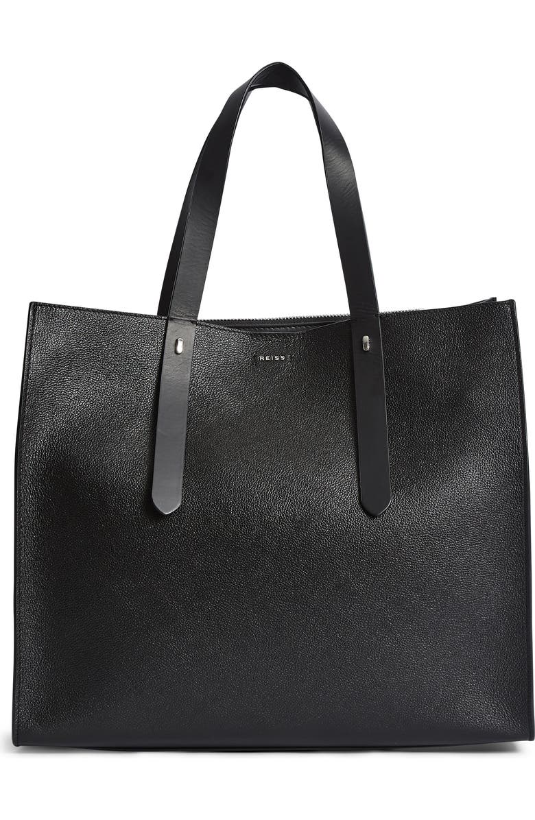 Reiss Swaby Leather Tote, Main, color,