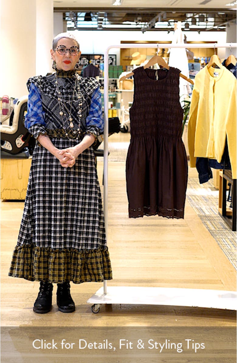 The Embroidered Melody Smocked Minidress, sales video thumbnail