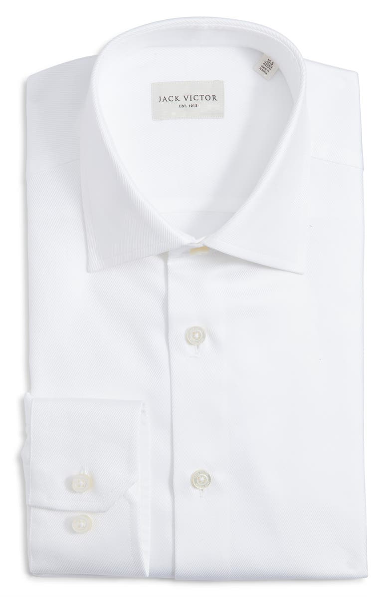Jack Victor Roger Cotton Dress Shirt, Main, color, White
