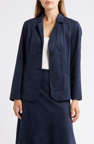 CITY BLUES Faux Suede Blazer