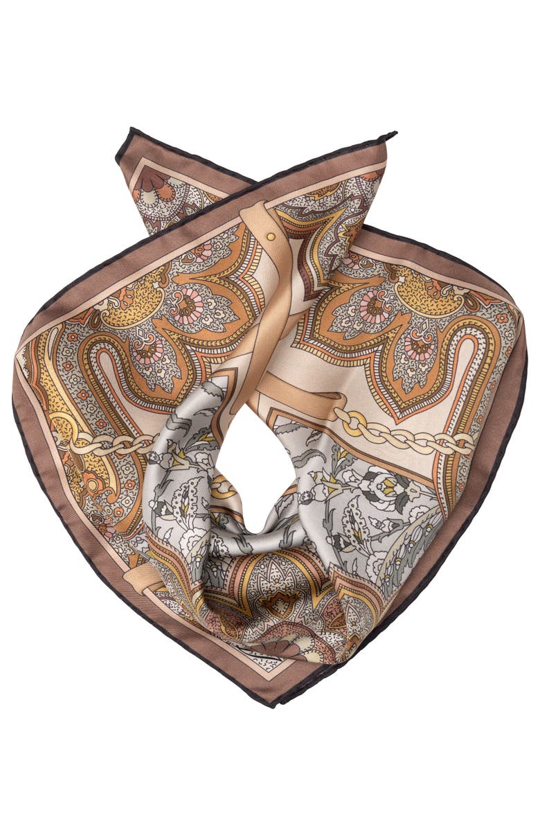 Elizabetta Francesca - Silk Bandana, Alternate, color, Chestnut Brown