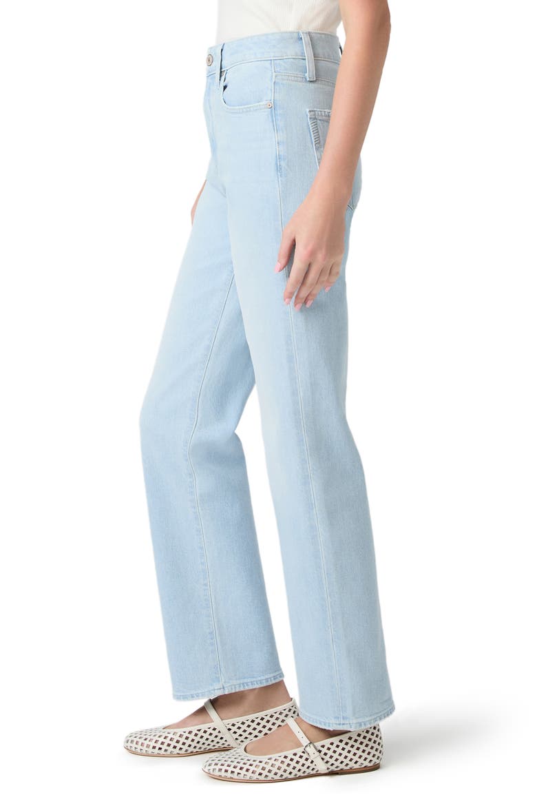 Stevie High Waist Straight Leg Jeans, Alternate, color, FLEUR DE MER