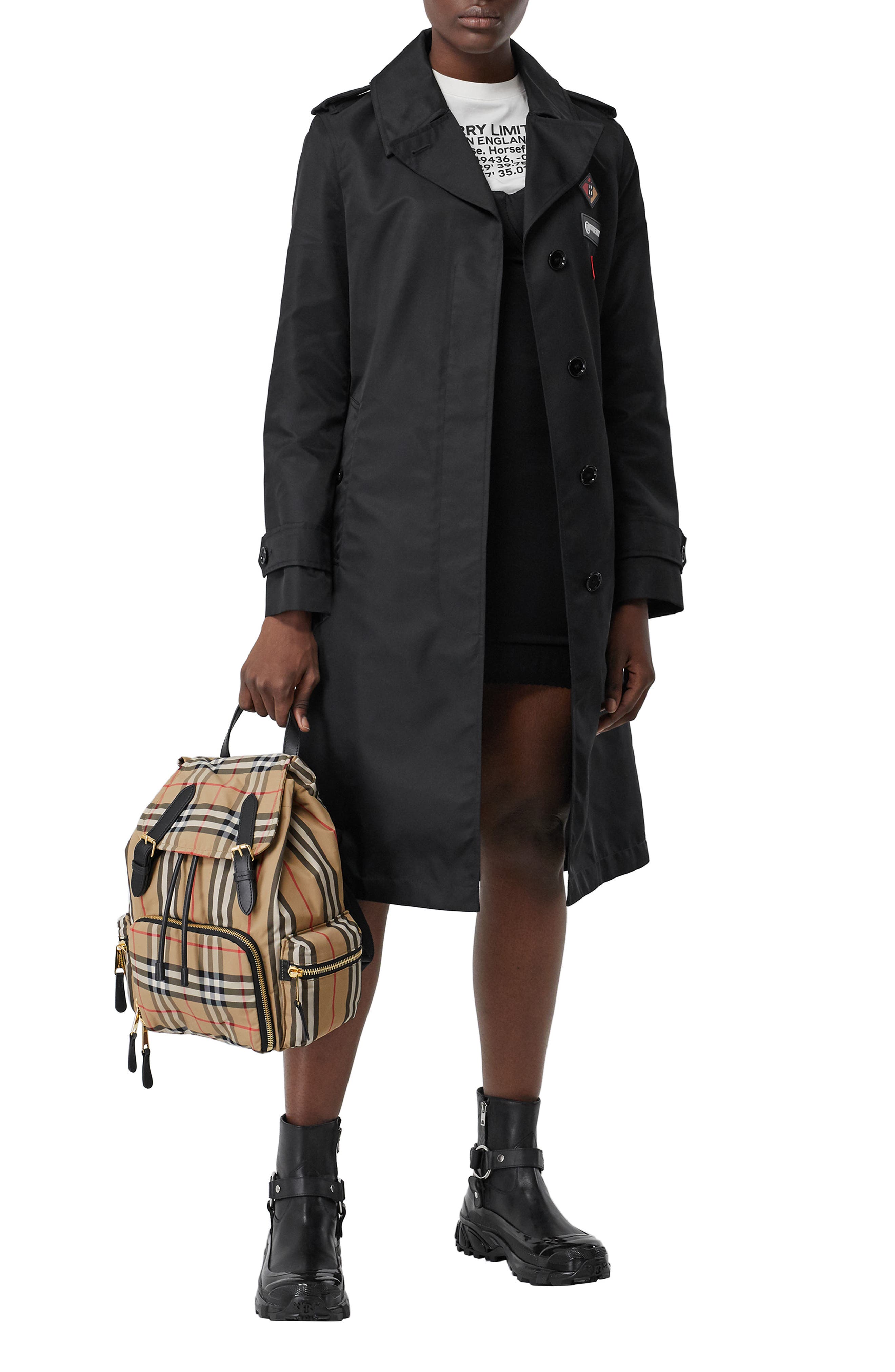 Burberry Medium Rucksack Vintage Check ECONYL<sup>®</sup> Backpack, Alternate, color, 