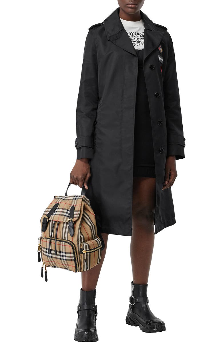 Burberry Medium Rucksack Vintage Check ECONYL<sup>®</sup> Backpack, Alternate, color,