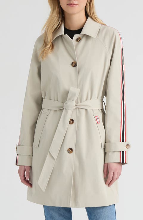 Sophia Sleeve Stripe Trench Coat