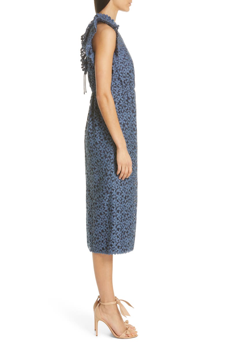 Kate Spade New York flora lace ruffle dress, Alternate, color, 