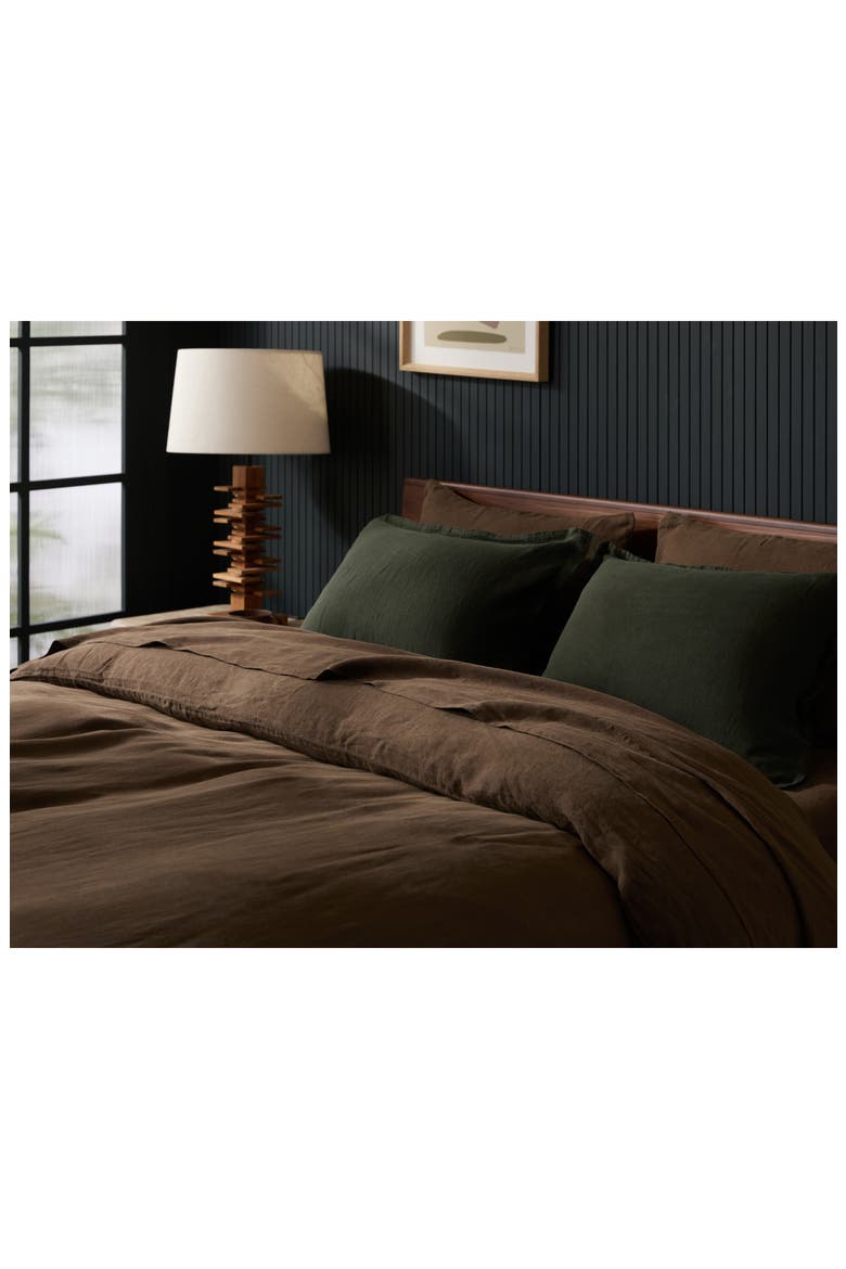Linen Flat Sheet, Alternate, color, JAVA