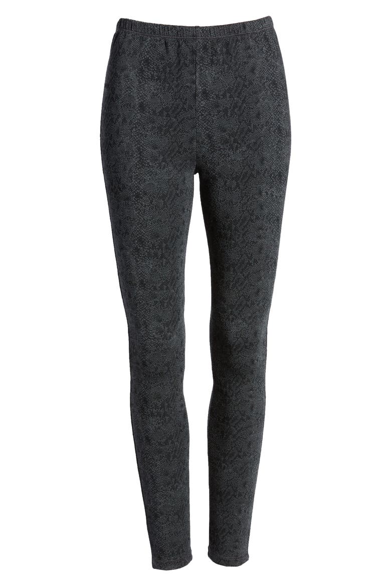 Python Print Leggings, Alternate, color, CHARCOAL