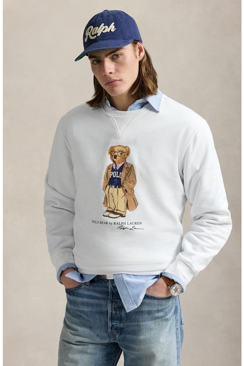 Polo Bear Graphic Sweatshirt, Alternate, color, WHITE