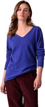Celtic & Co. Geelong Wool Slouch V-Neck Sweater