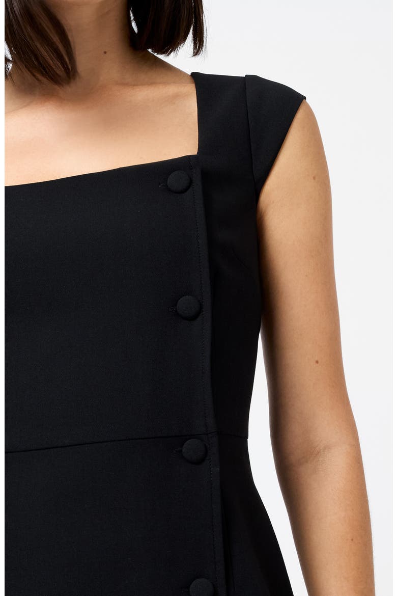 Azra Twill Minidress, Alternate, color, BLACK