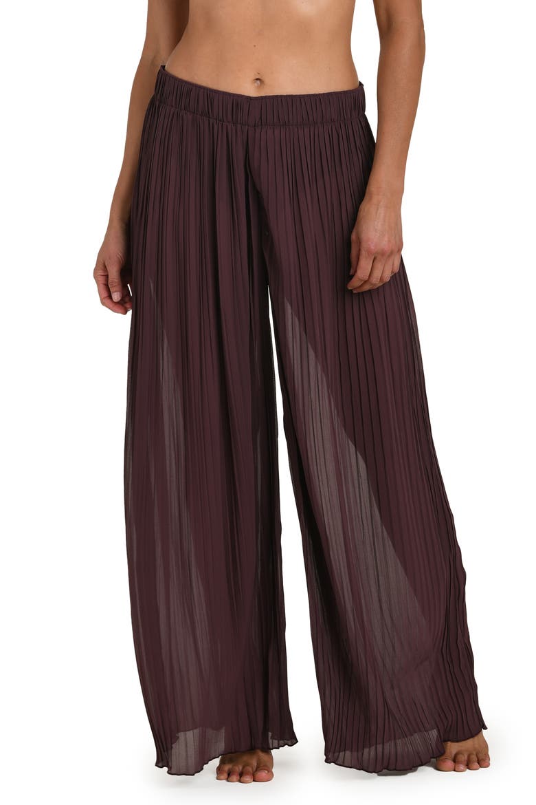 Sunbeams Pleat Cover-Up Pants, Alternate, color, TRUFFLE
