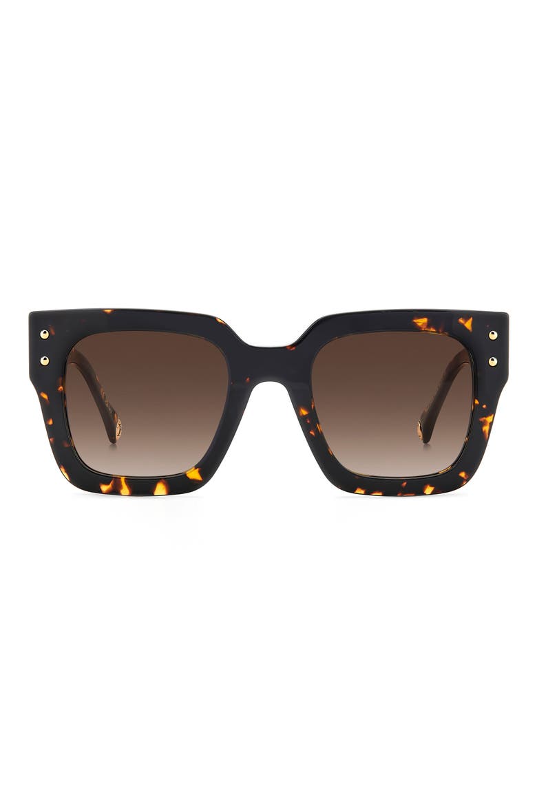 51mm Gradient Square Sunglasses, Main, color, HAVANA/ BROWN SF