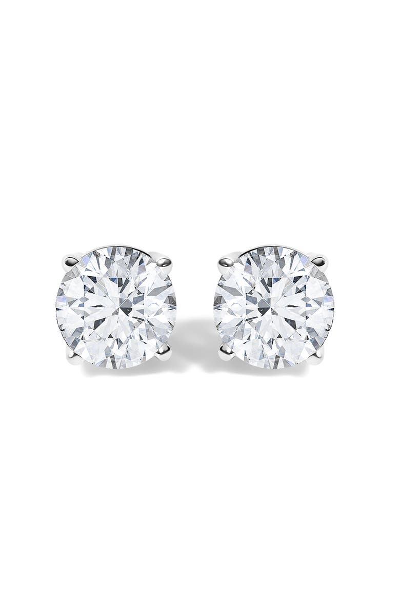 Haus of Brilliance 14K White Gold 1 1/10 Cttw Round Diamond Solitaire Stud Earrings, Main, color, White Gold