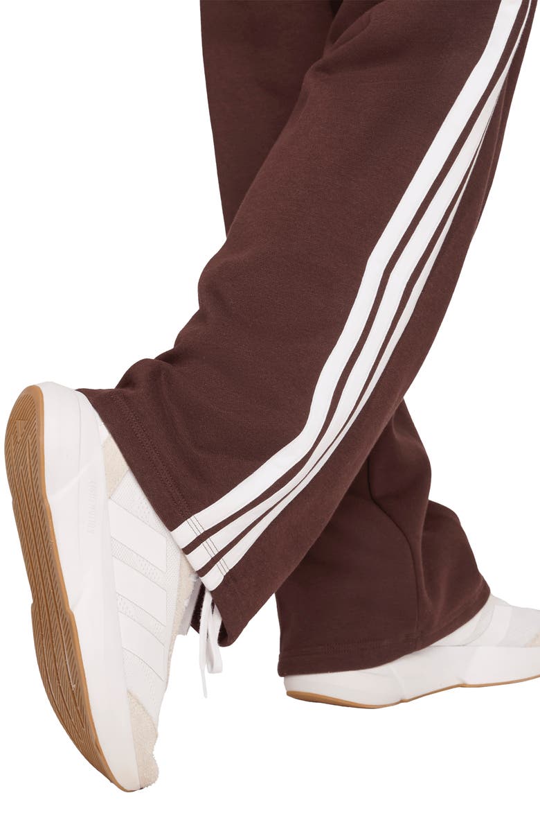adidas 3-Stripes Track Pants, Alternate, color, Shadow Brown/ White