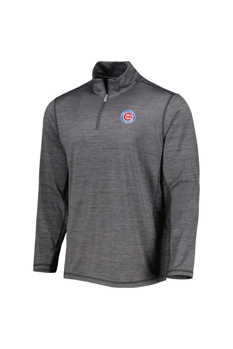 Men's Tommy Bahama Charcoal Chicago Cubs Delray IslandZone Half-Zip Top, Alternate, color, Charcoal