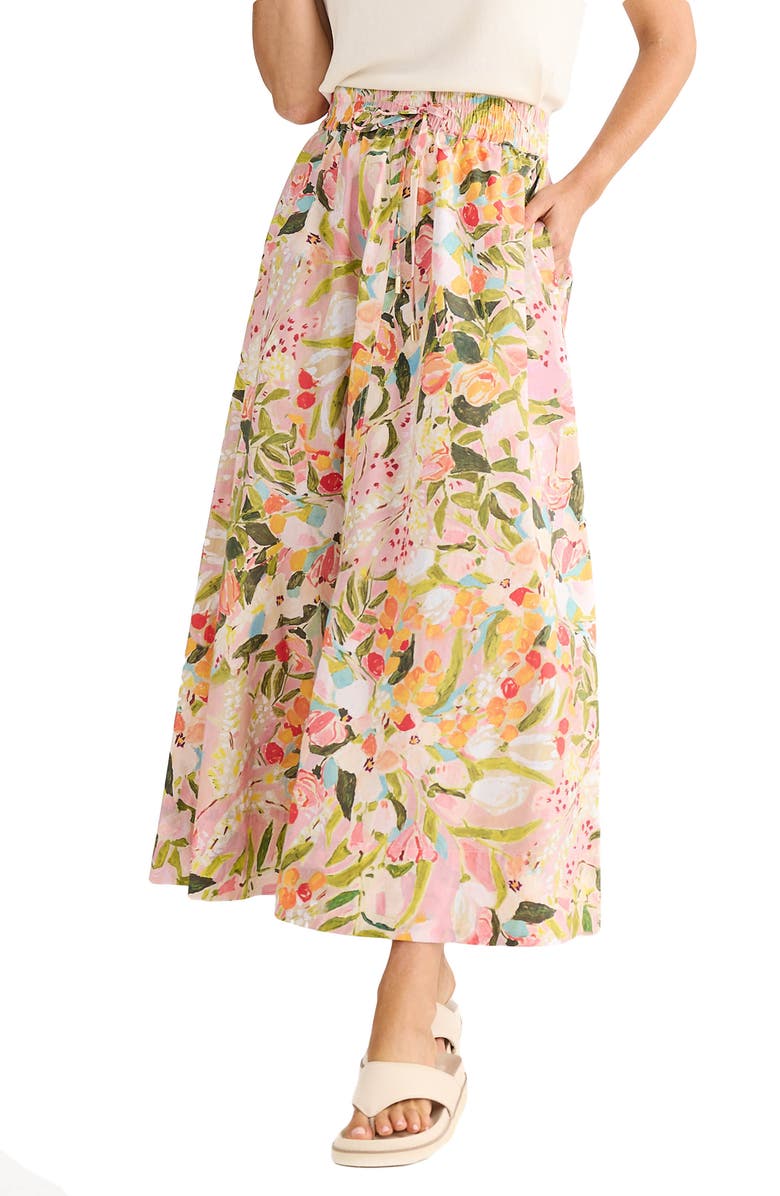 Brave+True Eliza Floral Print Maxi Skirt, Alternate, color, Zoes Garden