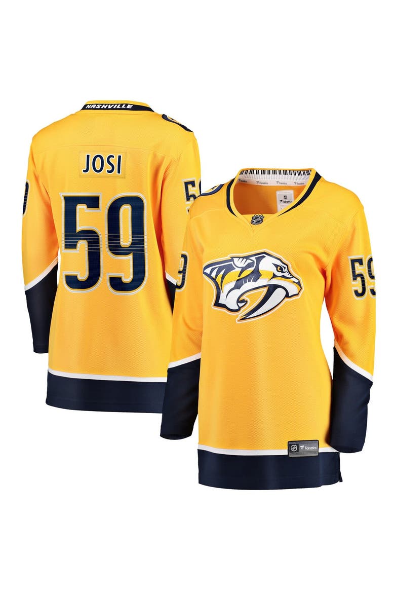 Women's Fanatics Branded Roman Josi Gold Nashville Predators Home Breakaway Player Jersey, Main, color, Gold